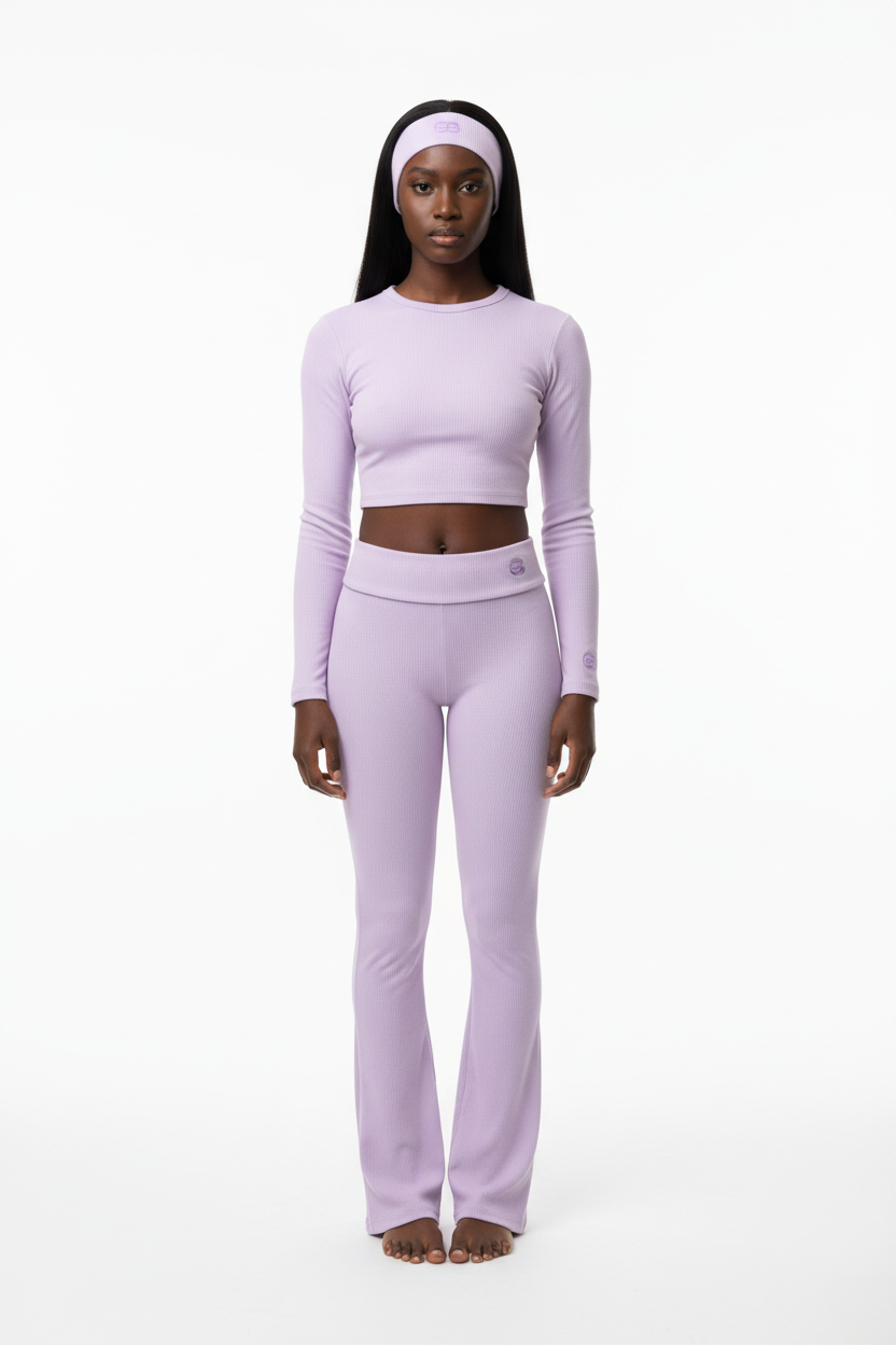 💜 Pilates Princess Ribbed Set - Lavender 💜